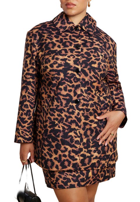 Leopard Print Jacket (Plus Available)