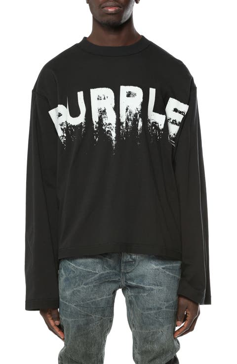 Crop Wide Long Sleeve Graphic T-Shirt