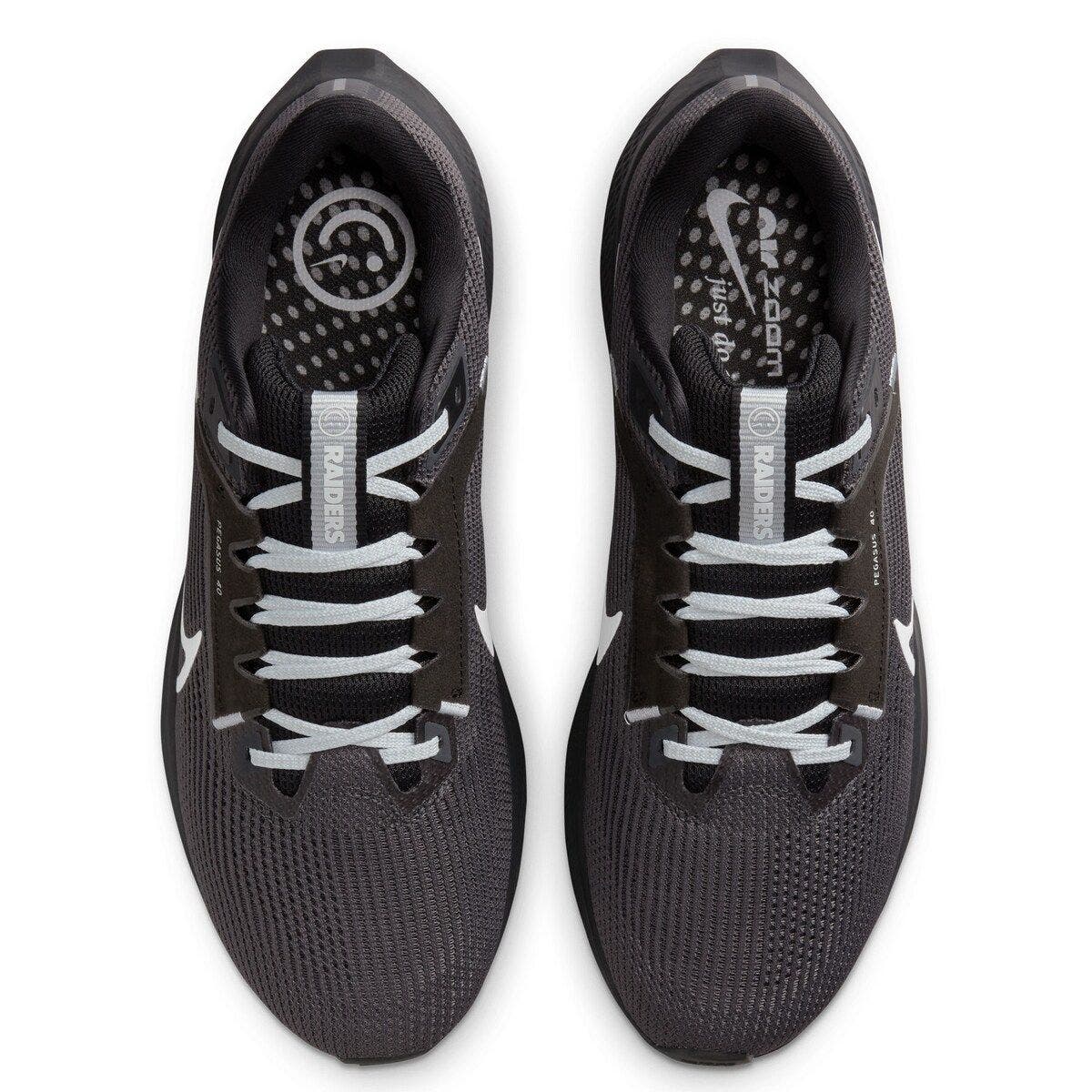 Nike Unisex Nike  Anthracite Las Vegas Raiders Zoom Pegasus 40 Running Shoe, Alternate, color, Anthracite
