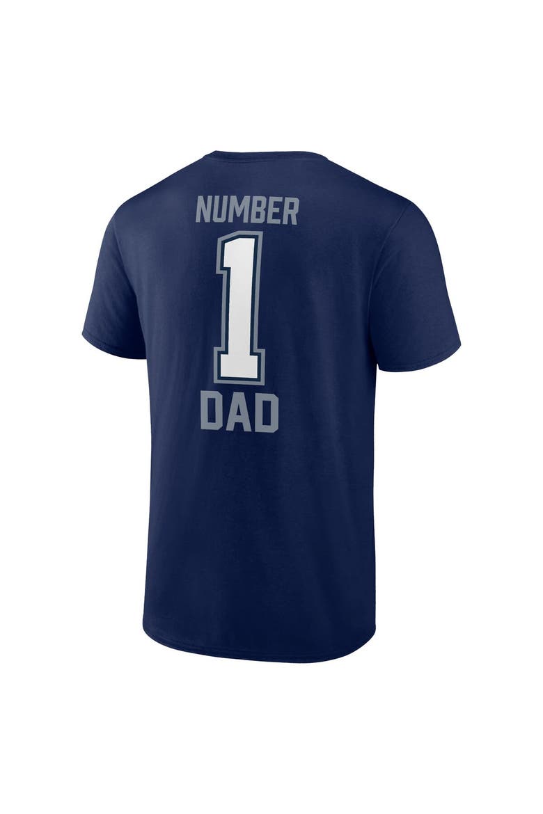 Men's Fanatics Navy Dallas Cowboys Father's Day #1 Dad T-Shirt, Alternate, color, Navy