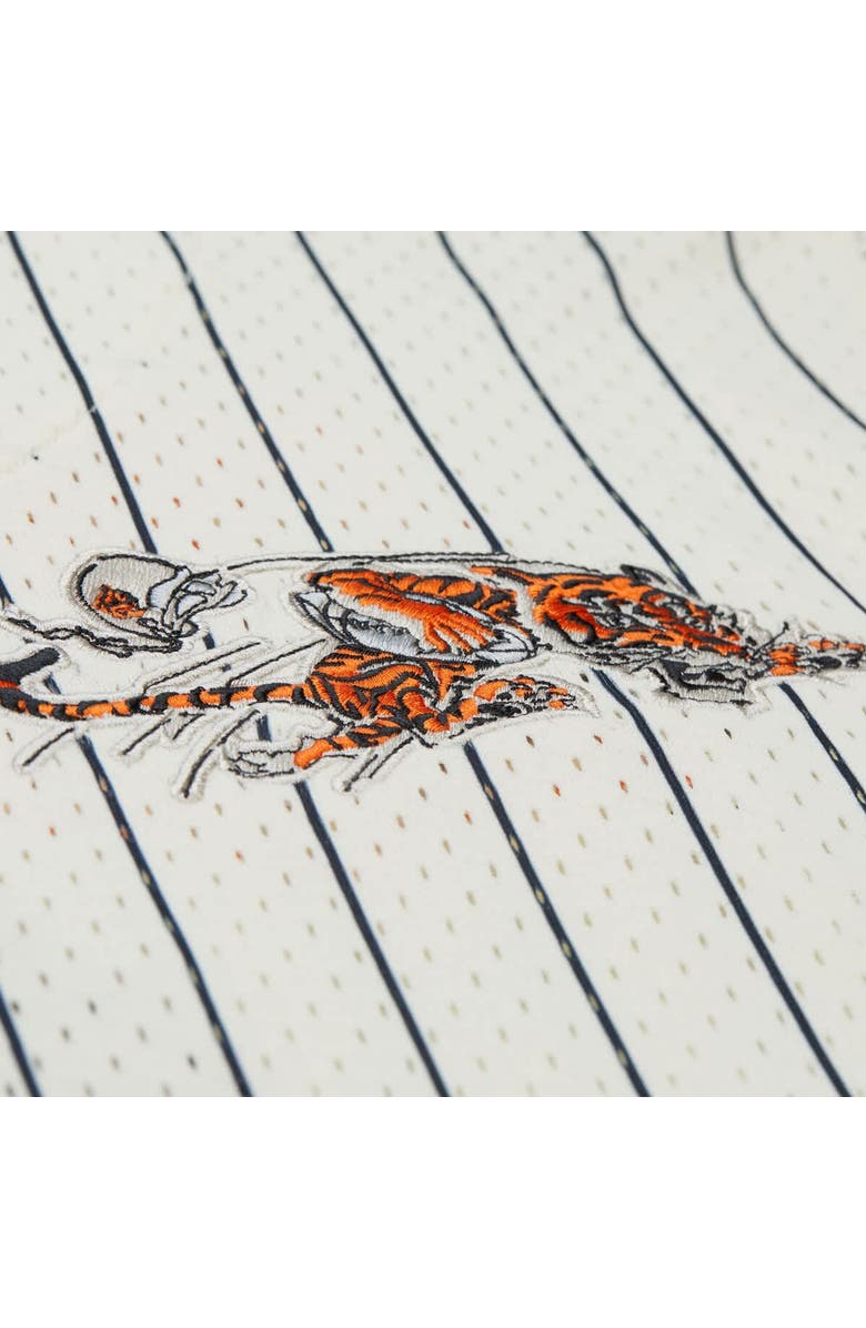 Mitchell & Ness Men's Mitchell & Ness Cream Cincinnati Bengals Final Seconds Vintage Logo Mesh Button-Up Shirt, Alternate, color, Cream