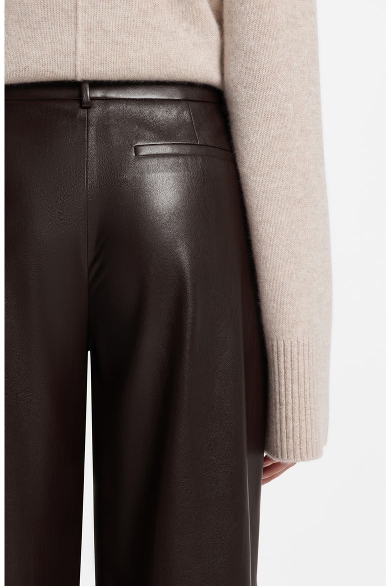 Faux Leather Wide Leg Pants, Alternate, color, MOLE