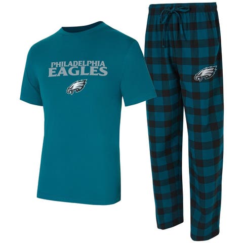 Men's Concepts Sport Midnight Green/Black Philadelphia Eagles Avondale T-Shirt & Flannel Pants Set