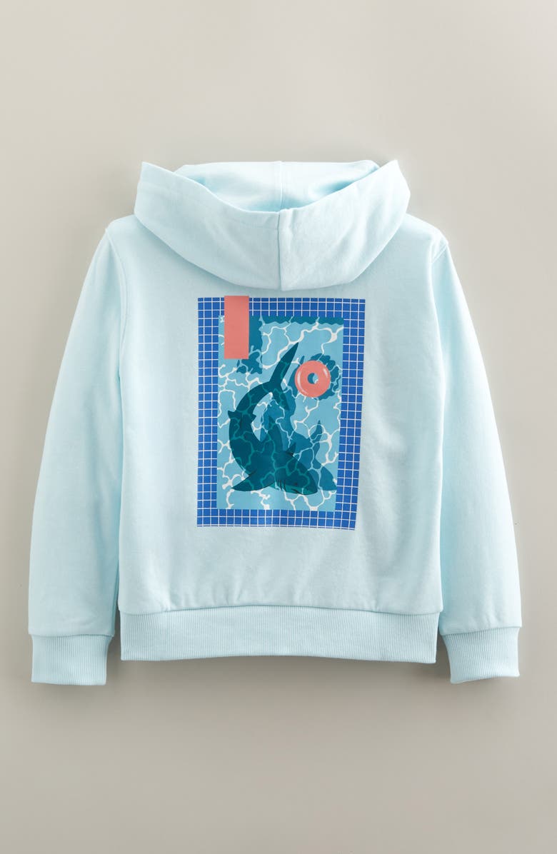 Tucker + Tate Kids' Graphic Zip-Up Hoodie, Alternate, color, Blue Saltwater Shark Graphic