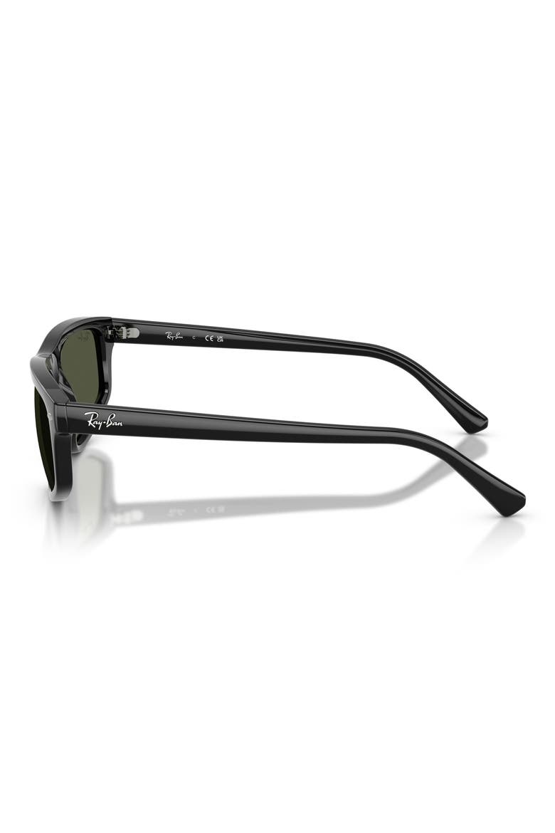 59mm Irregular Sunglasses, Alternate, color, BLACK / GREEN