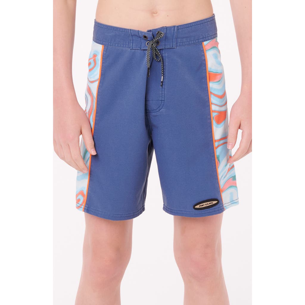 Rip Curl Kids' Island Paradiso Mirage Swim Trunks In Blue