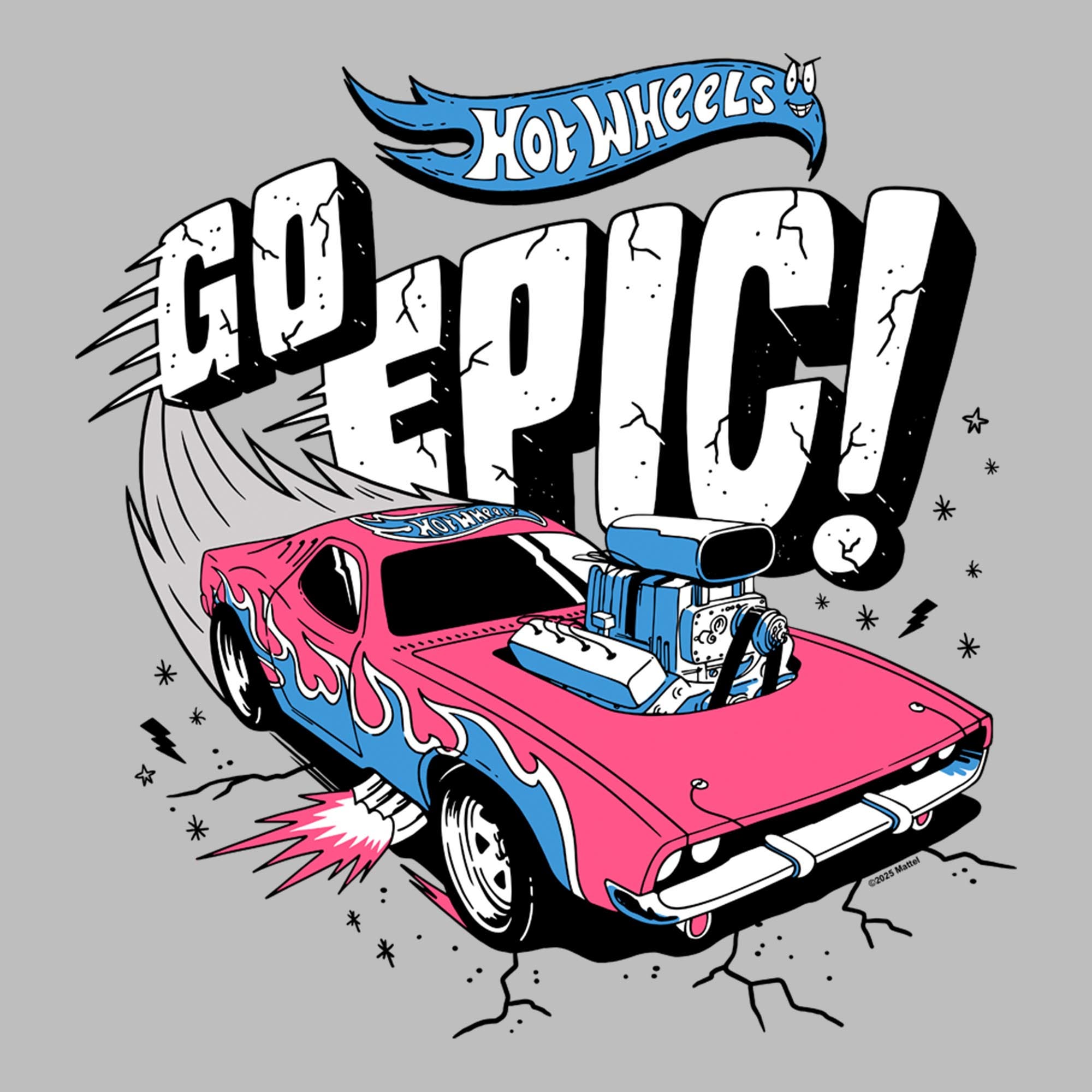 Hot Wheels Men's Go Epic Retro Car Short Sleeve Graphic T-Shirt (Men ...