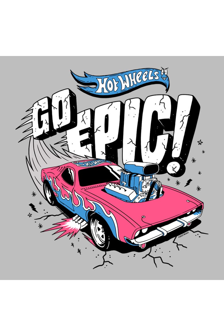 Men's Hot Wheels Go Epic Retro Car  Graphic T-Shirt, Alternate, color, Ice Grey