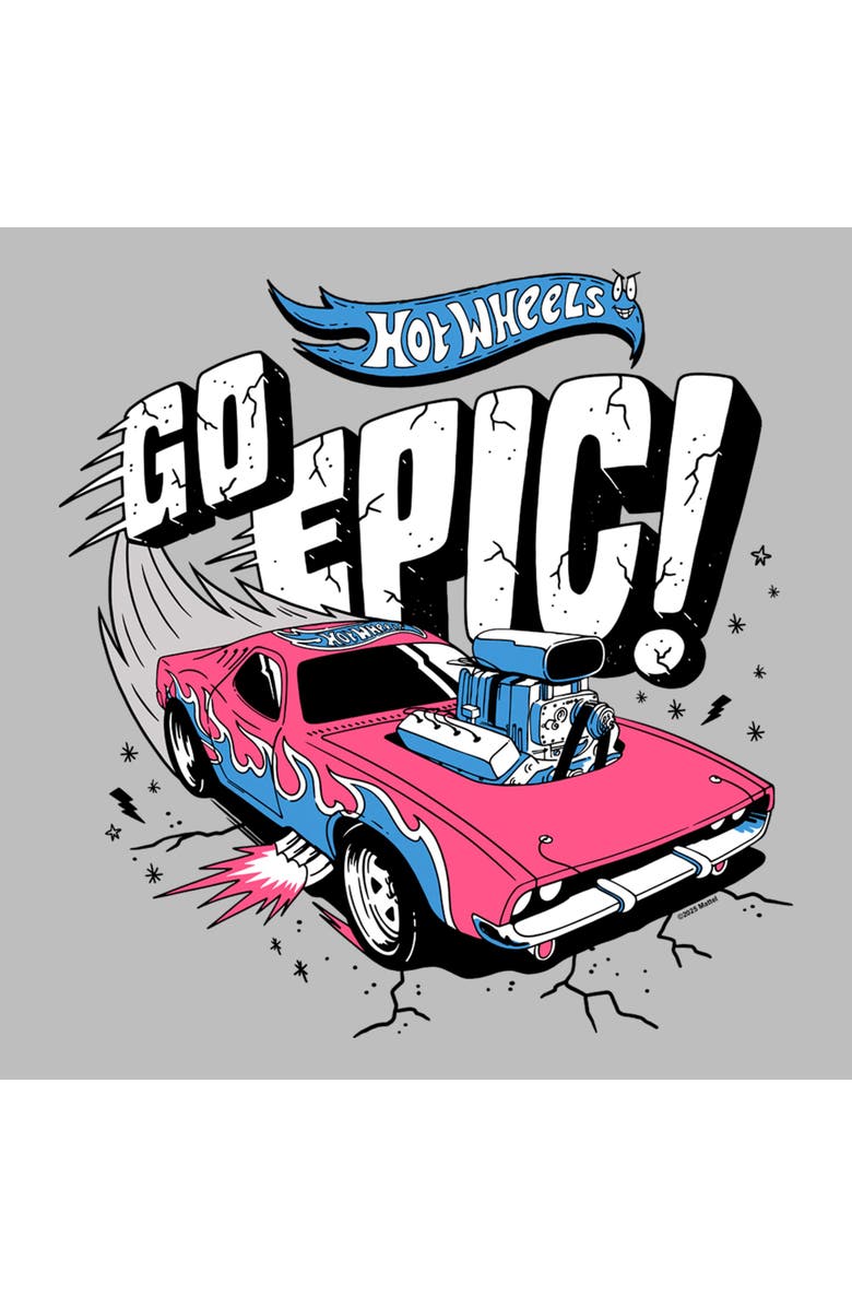 Hot Wheels Men's Hot Wheels Go Epic Retro Car  Graphic T-Shirt, Alternate, color, Ice Grey