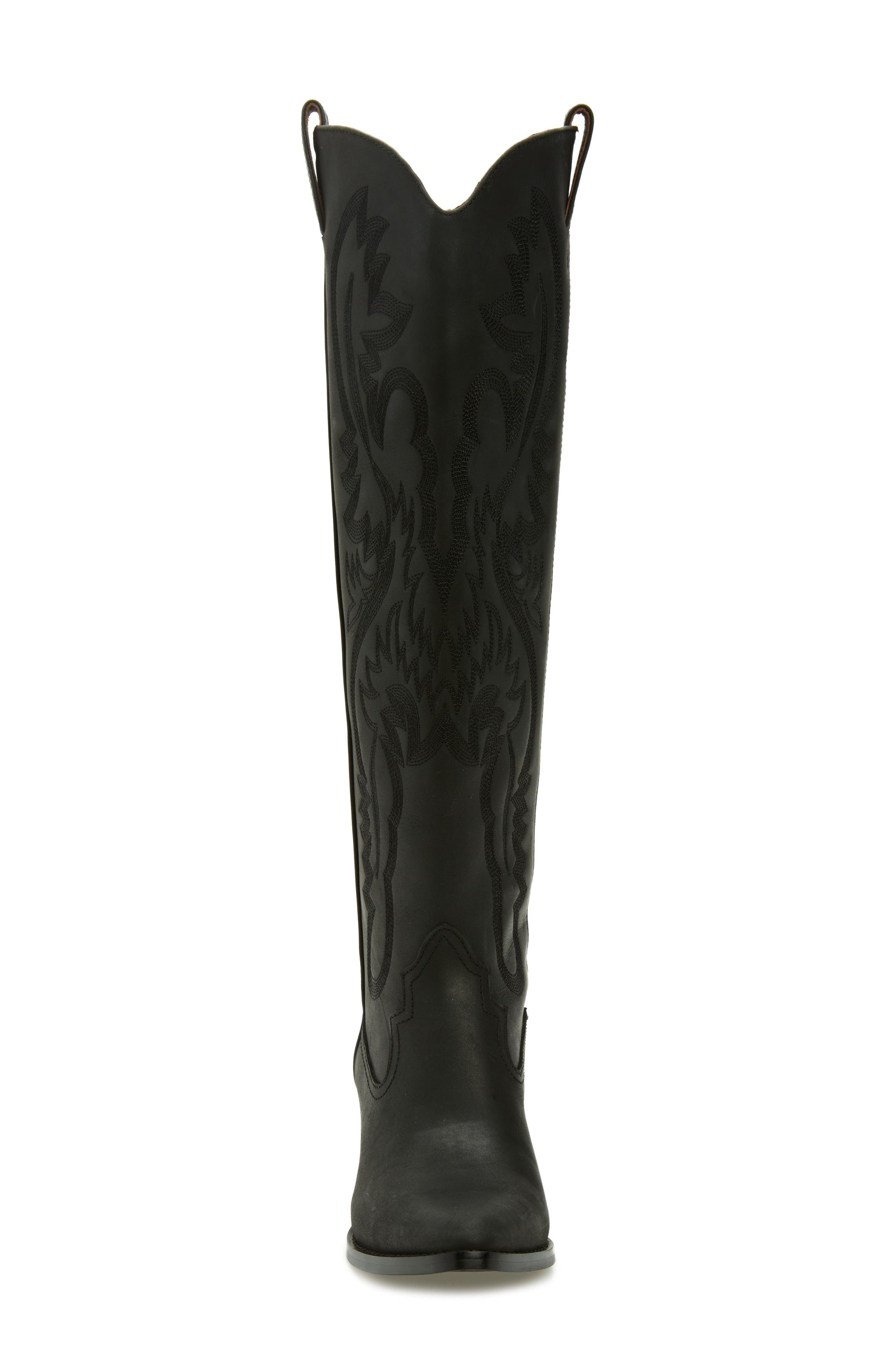 Calvera 2K Western Knee High Boot, Alternate, color, BLACK WASHED