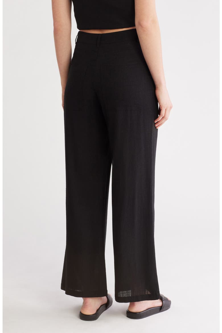 Delilah Wide Leg Pants, Alternate, color, BLACK