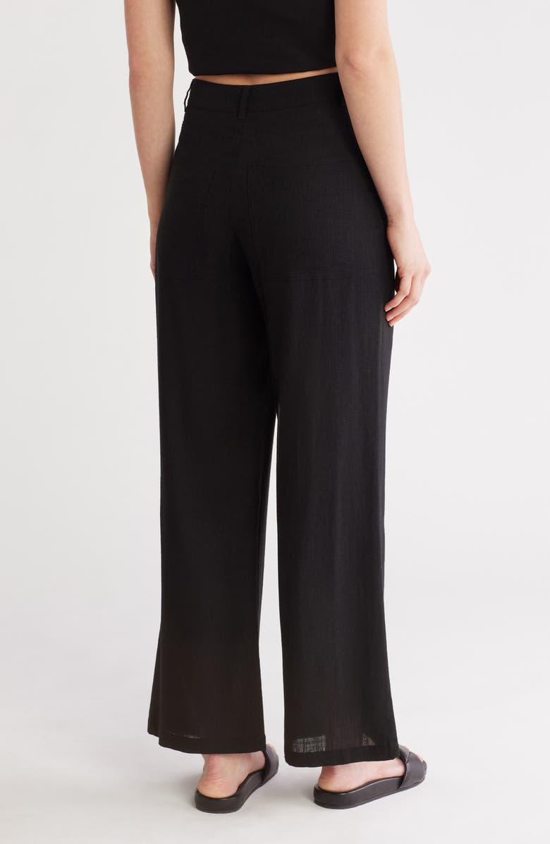 Love By Design Delilah Wide Leg Pants, Alternate, color, Black