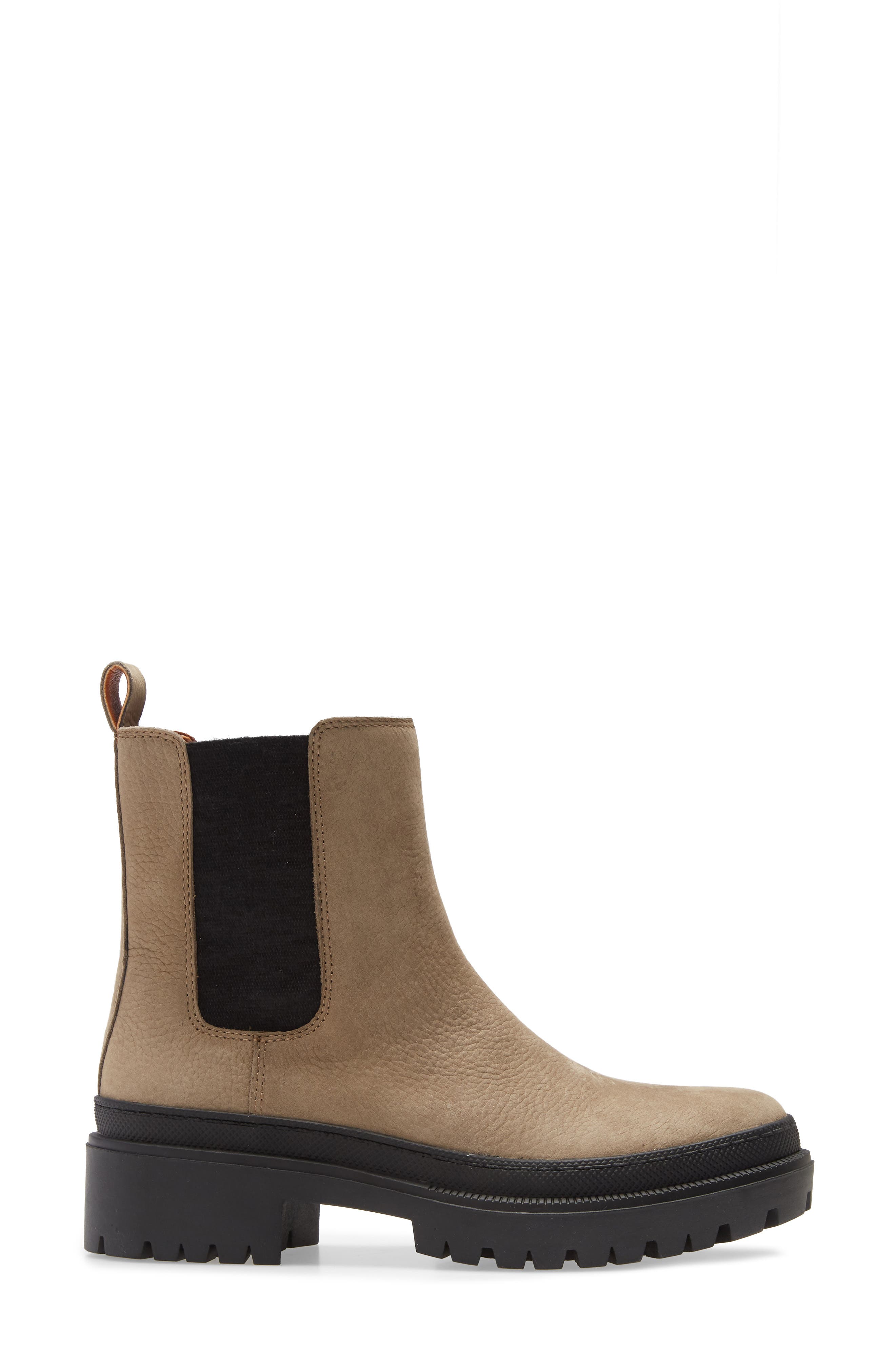 Ellerey Lug Leather Bootie, Alternate, color, PUTTY/ GREY NUBUCK LEATHER