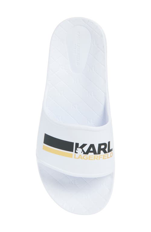 Karl Lagerfeld Paris Stripe Logo Pool Slide