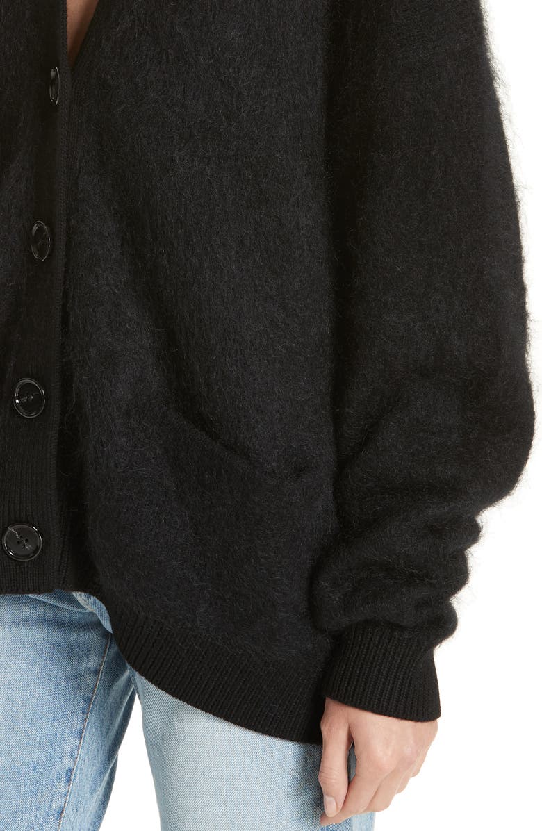 Acne Studios Oversize Wool & Mohair Blend Cardigan, Alternate, color,