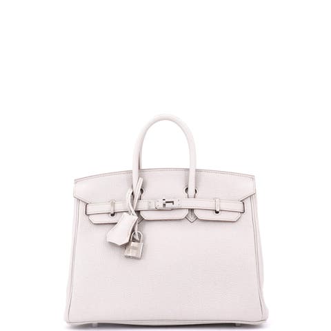 Birkin Handbag Light Togo with Palladium Hardware 25