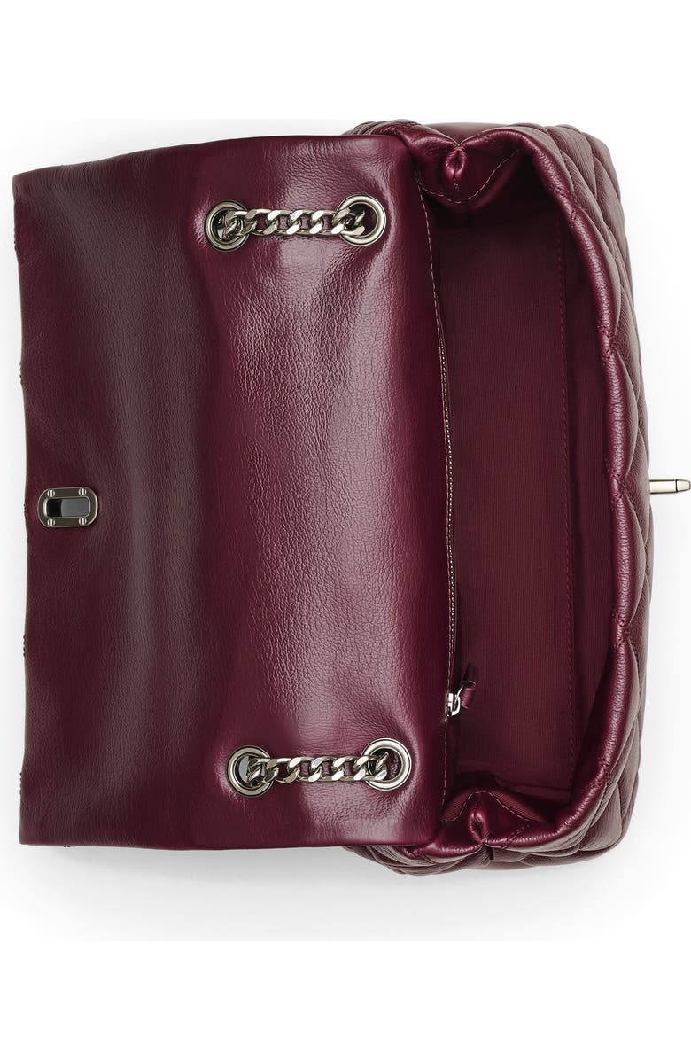 Marc Jacobs The Dual Chain Diamond Quilted Convertible Leather Shoulder Bag, Alternate, color, Dark Plum