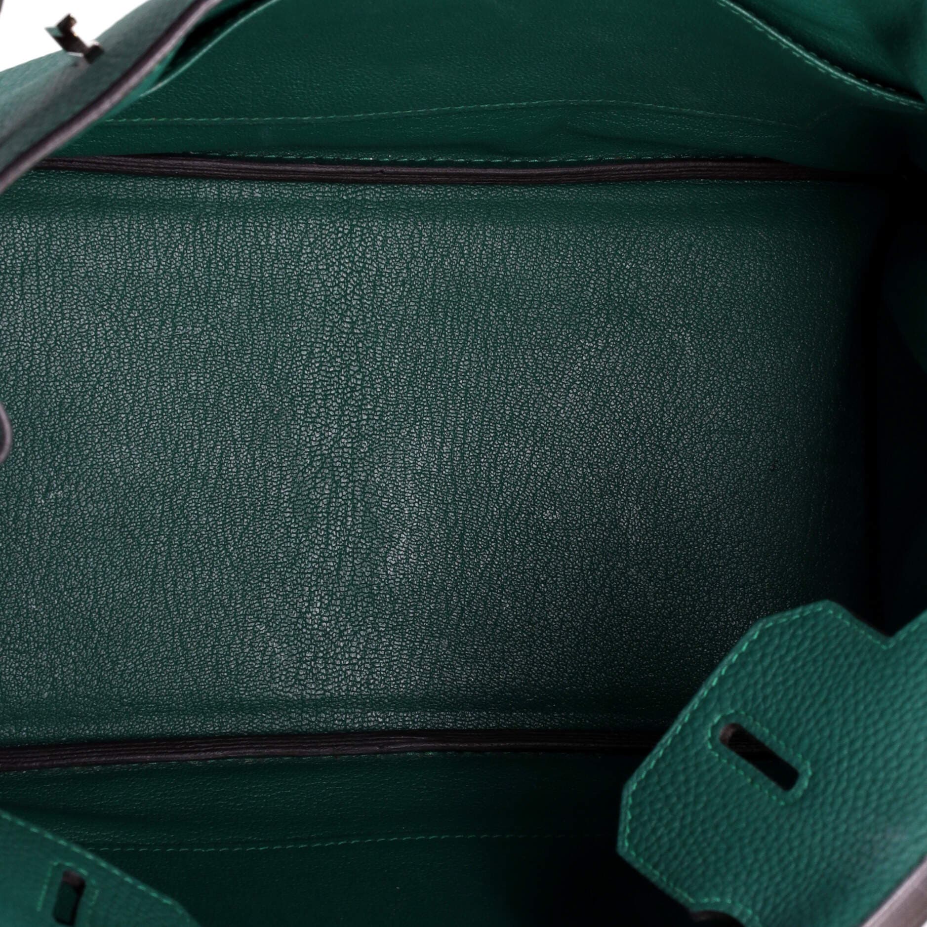 Pre-Owned Hermes Birkin Handbag Green Togo with Palladium Hardware 30, Alternate, color, Malachite