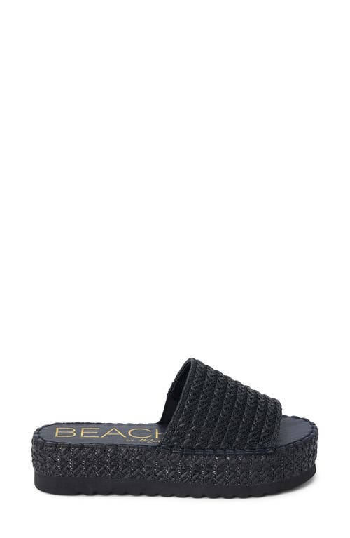 Coconuts By Matisse Del Mar Platform Slide Sandal In Onyx