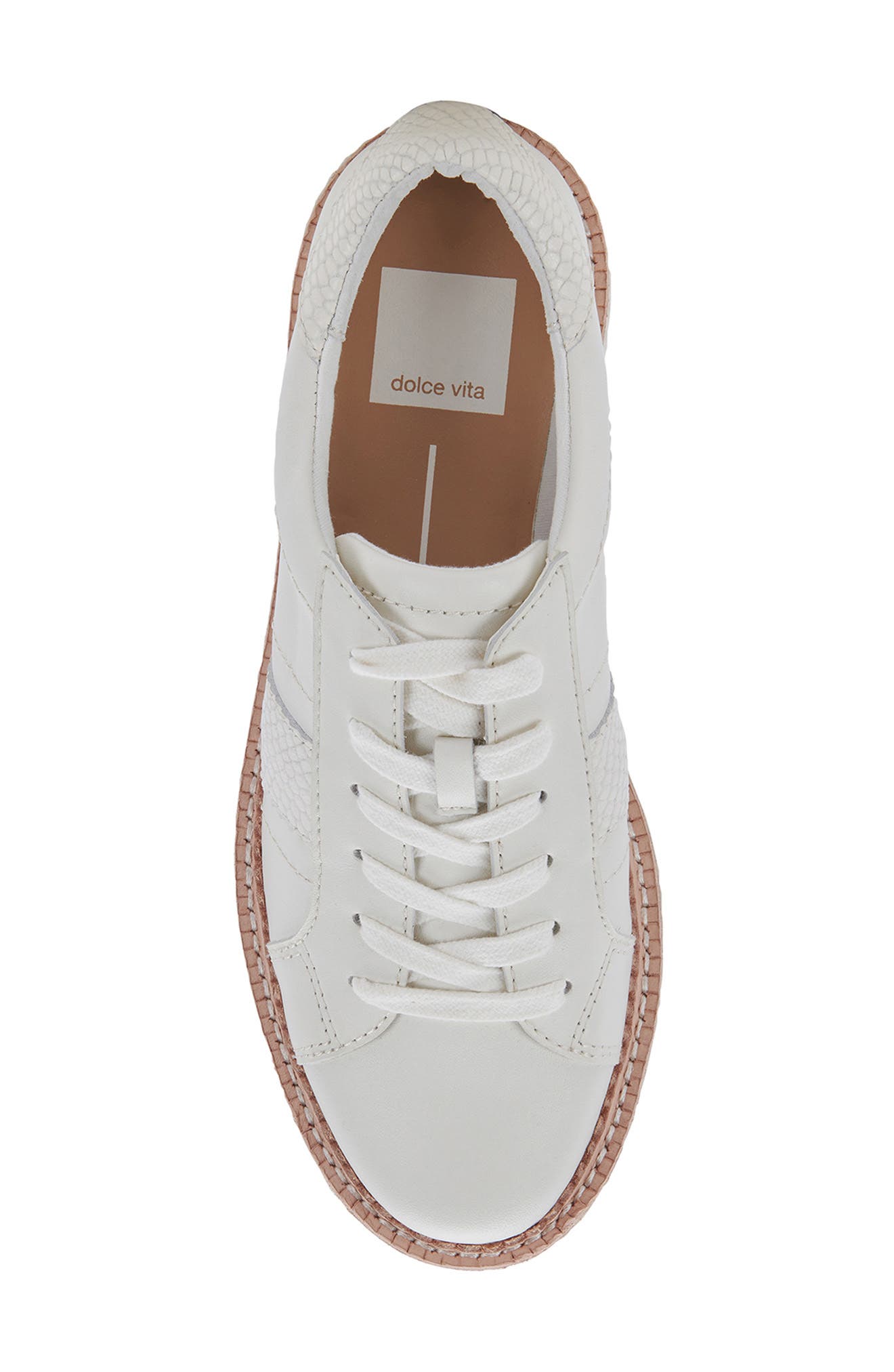 Dolce Vita Tiger Platform Sneaker, Alternate, color, White Leather