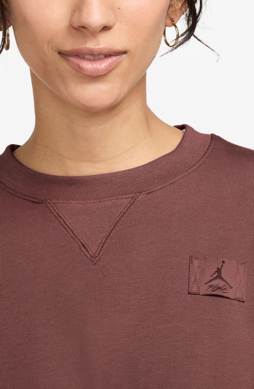 Jordan Flight Fleece Crop Sweatshirt In Brown