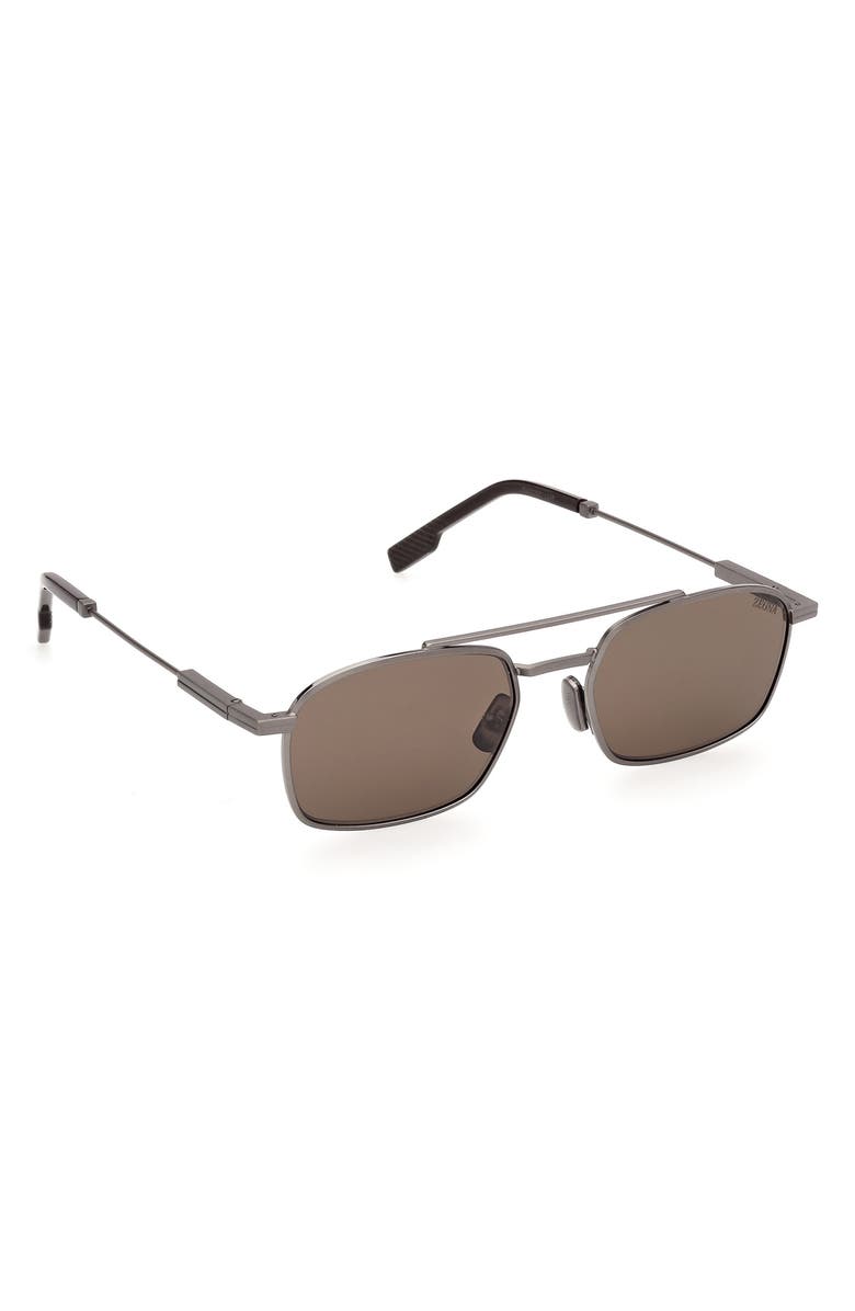 ZEGNA 54mm Square Sunglasses, Alternate, color, 