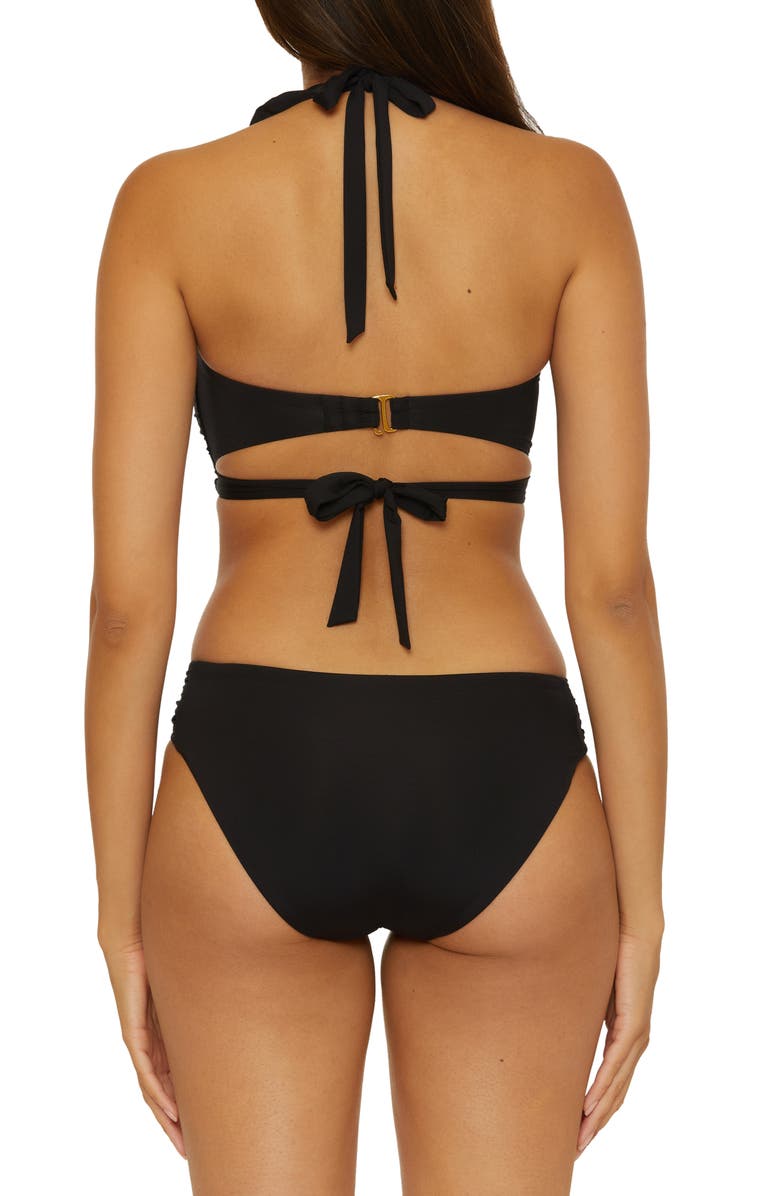 Soluna Buckle Up Bikini Bottoms, Alternate, color, Black
