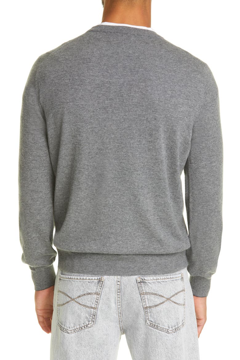 Men's Cashmere Sweater, Alternate, color, GREY