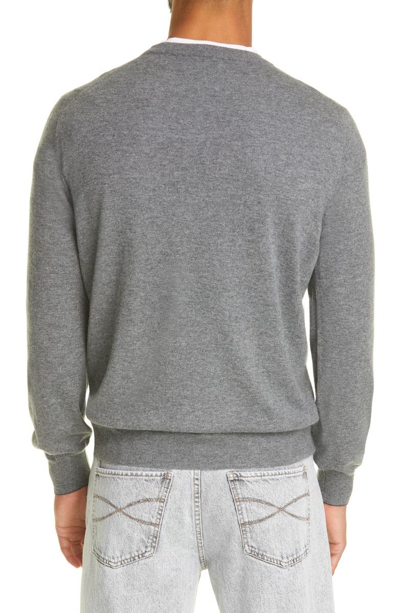 Brunello Cucinelli Men's Cashmere Sweater, Alternate, color, Grey