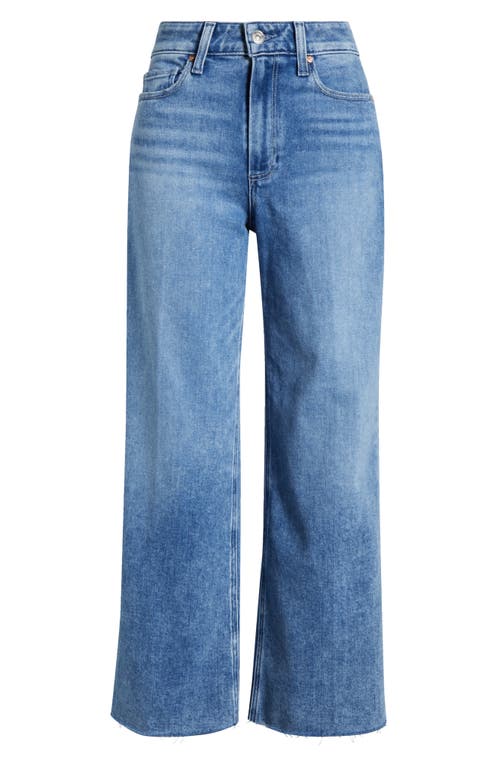 PAIGE PAIGE ANESSA HIGH WAIST RAW HEM WIDE LEG JEANS