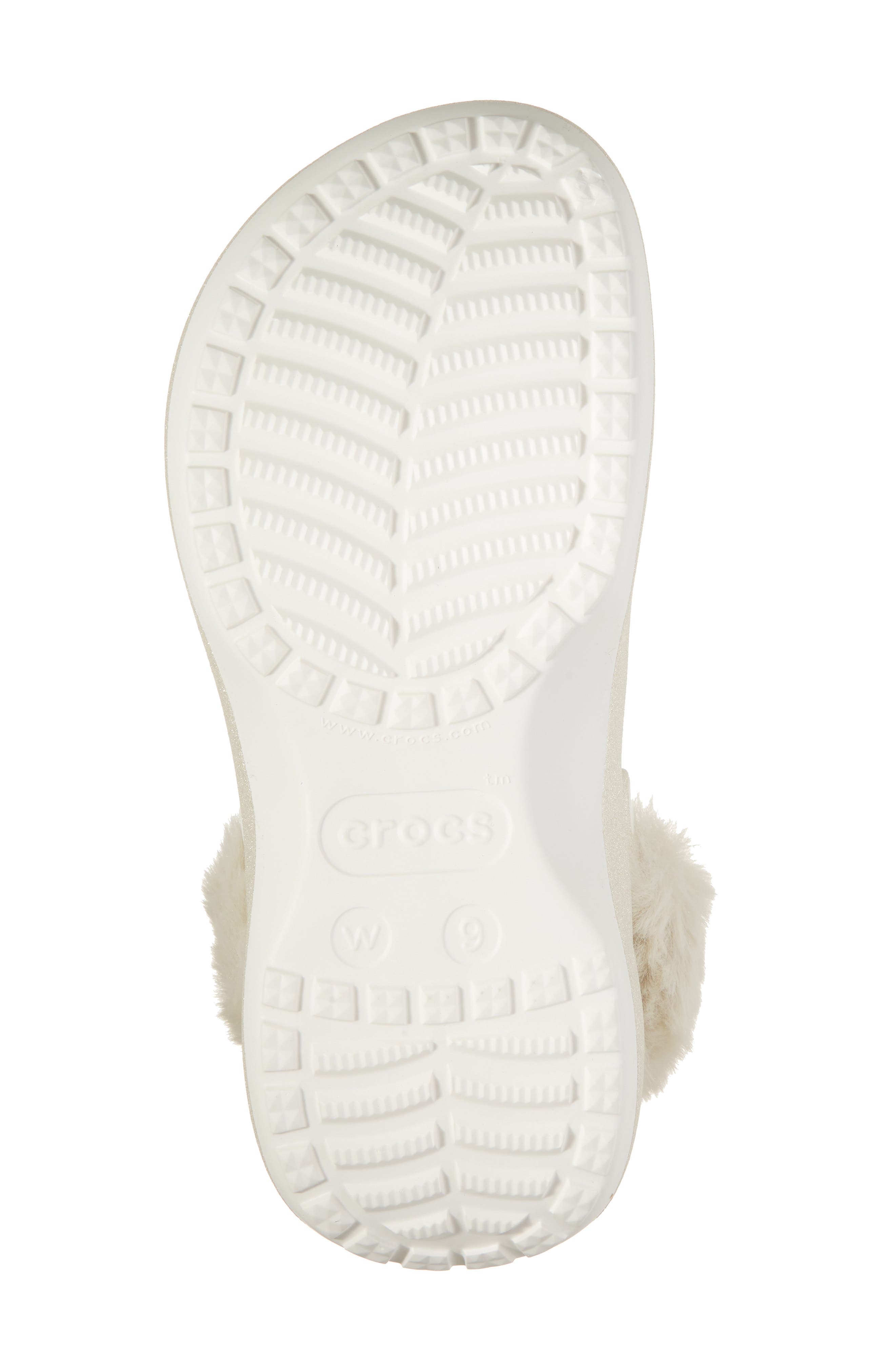 Classic Glitter Clog, Alternate, color, CHALK