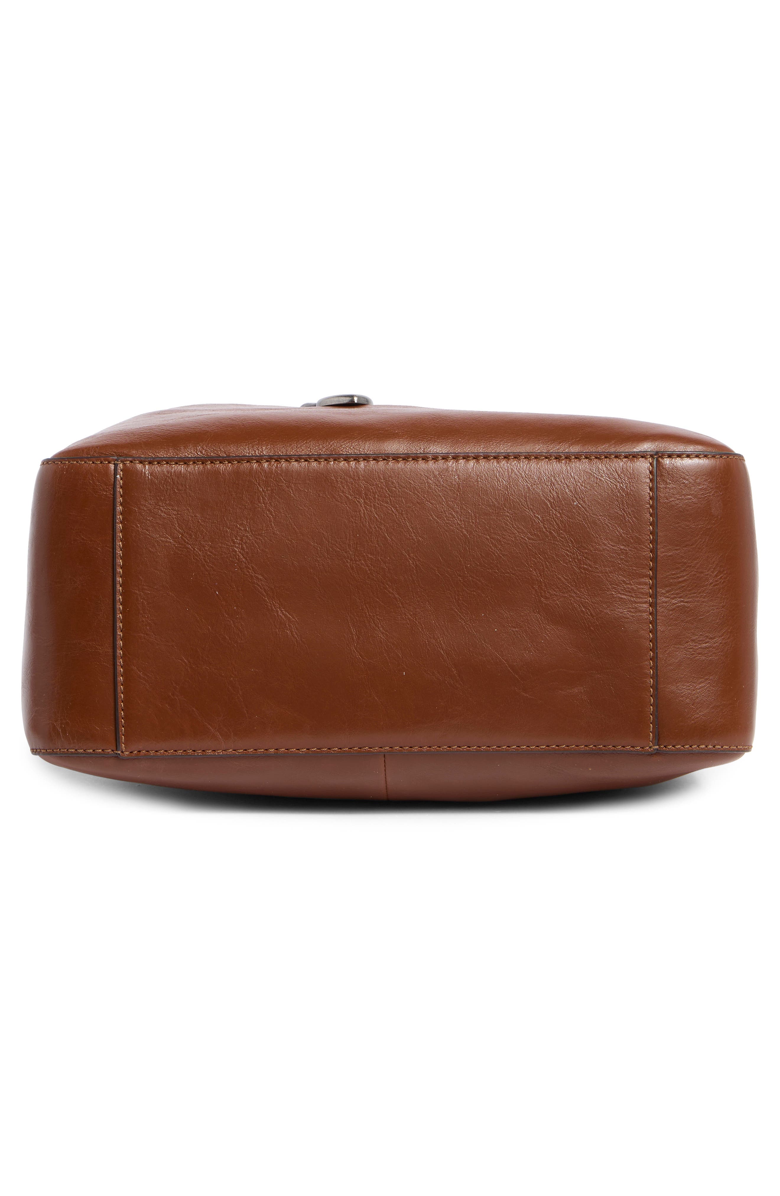 Heather Leather Hobo, Alternate, color, COGNAC