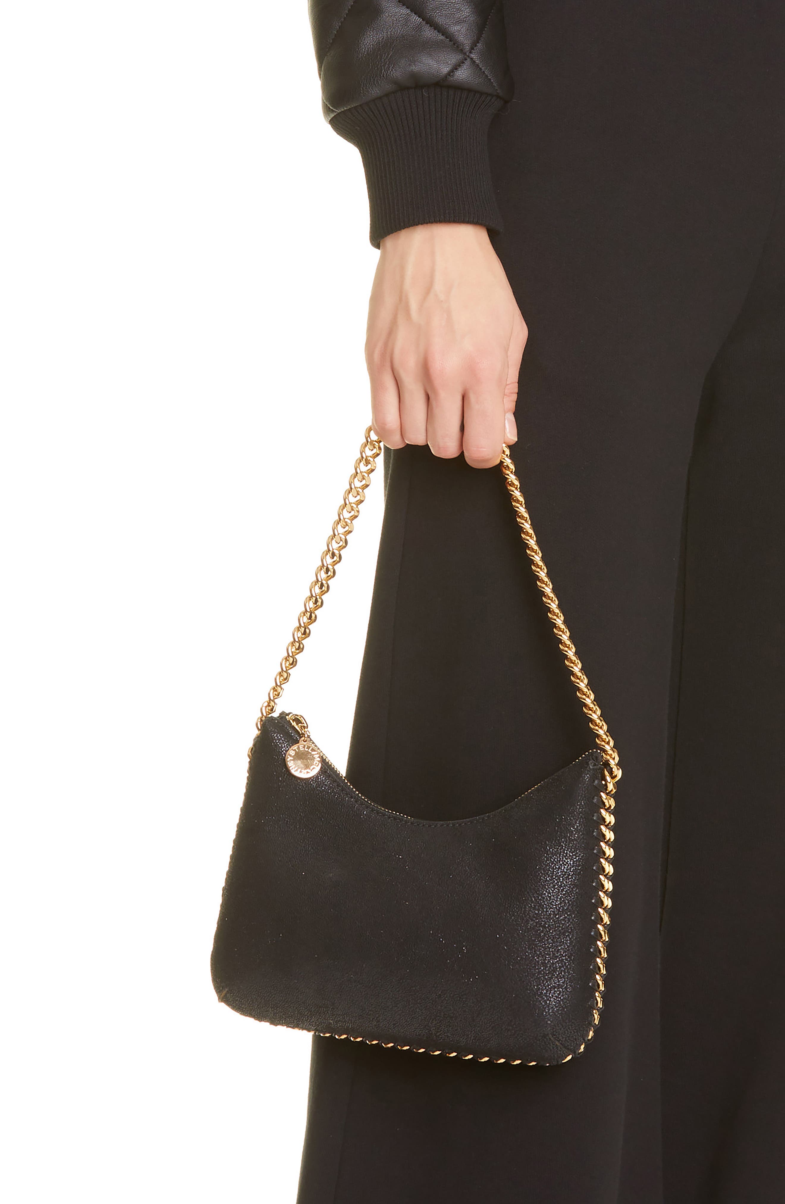 Stella McCartney Falabella Mini Faux Leather Shoulder Bag, Alternate, color, 