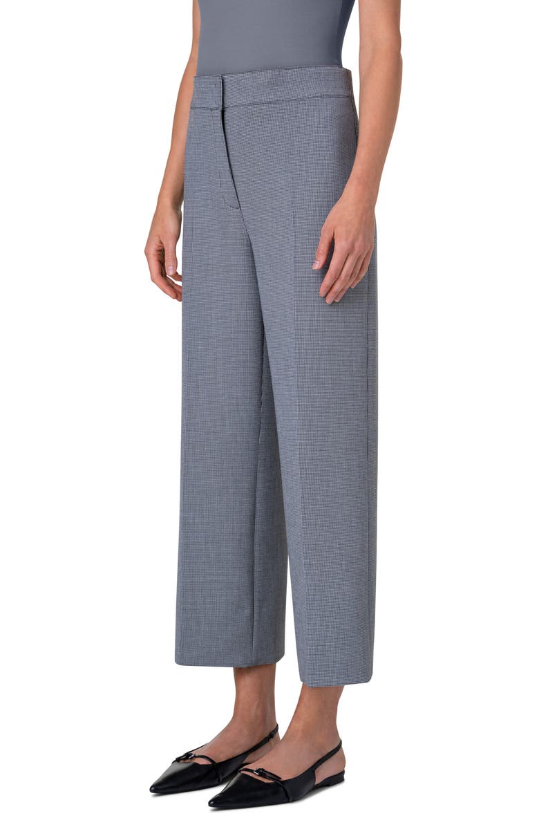 Akris punto Chieko Microcheck Pebble Crepe Crop Pants, Alternate, color, 