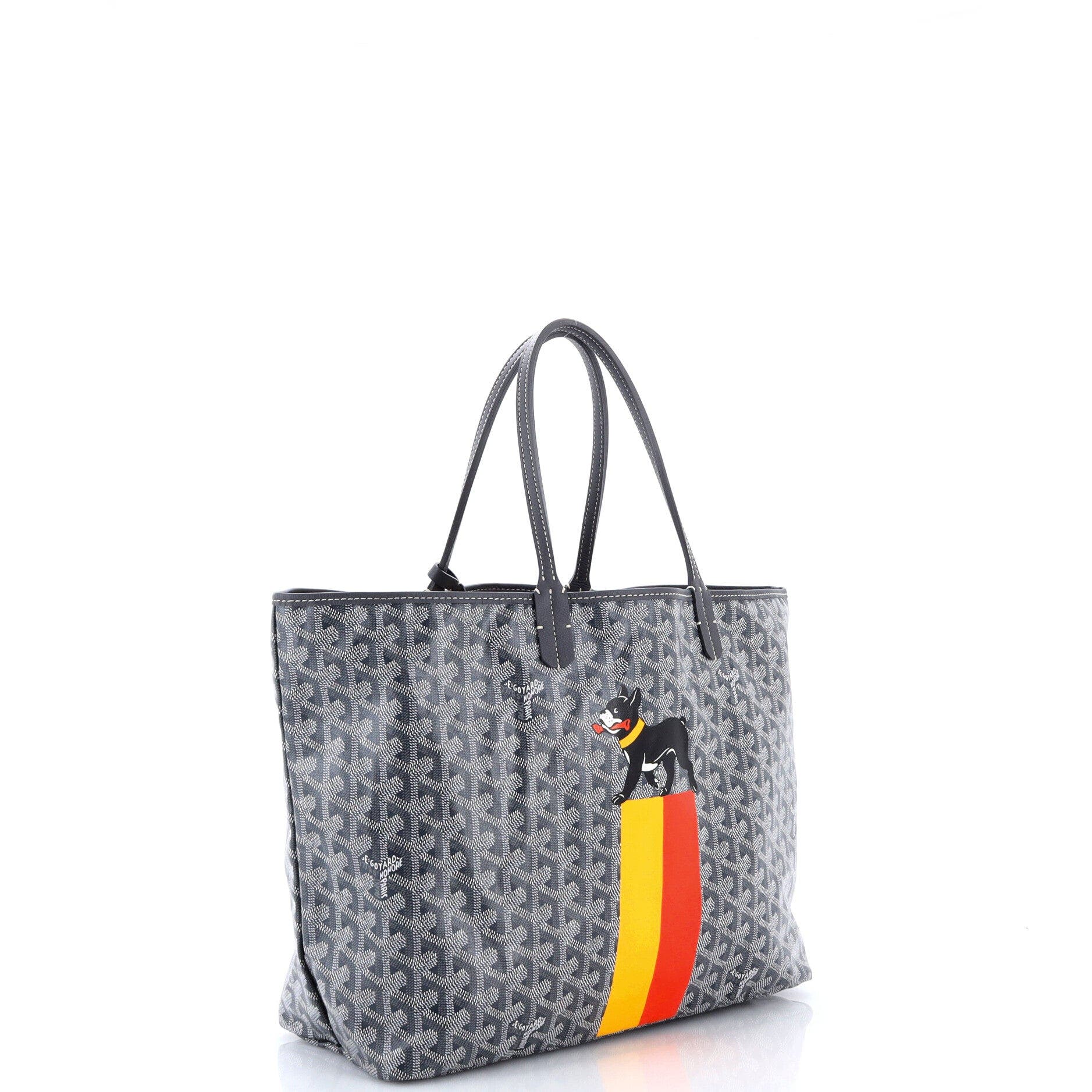 Saint Louis Tote Printed Coated Canvas PM, Alternate, color, Grey