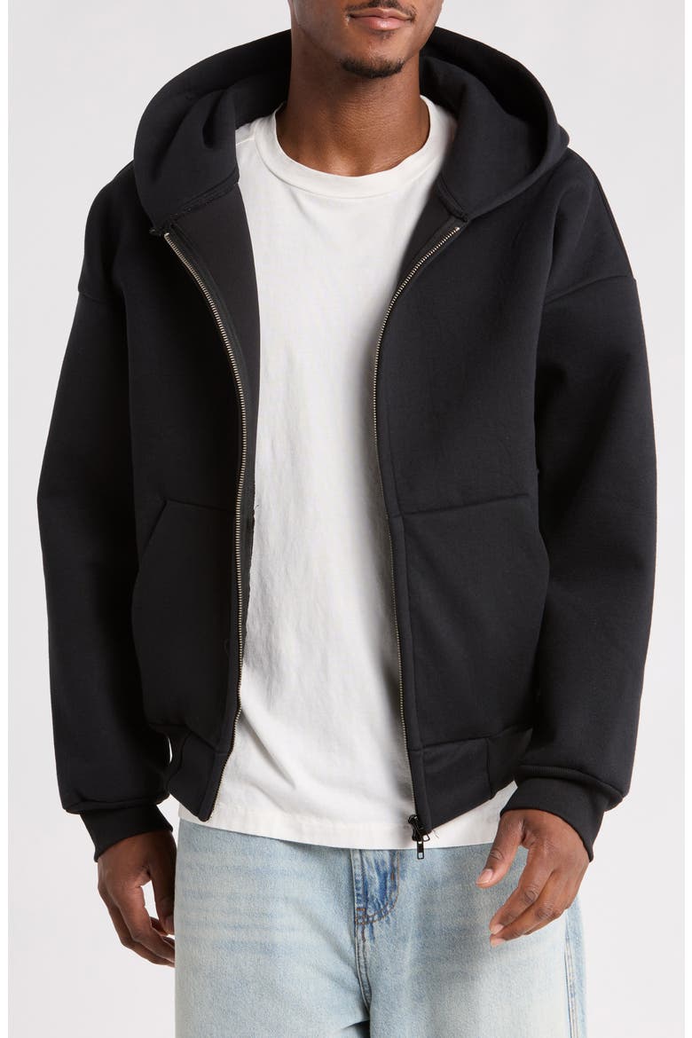 Stiff Lounge Zip-Up Hoodie, Main, color, BLACK