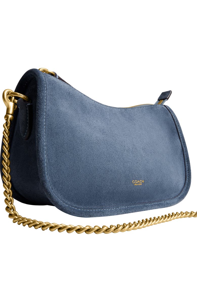 COACH Waverly Suede Shoulder Bag, Alternate, color,