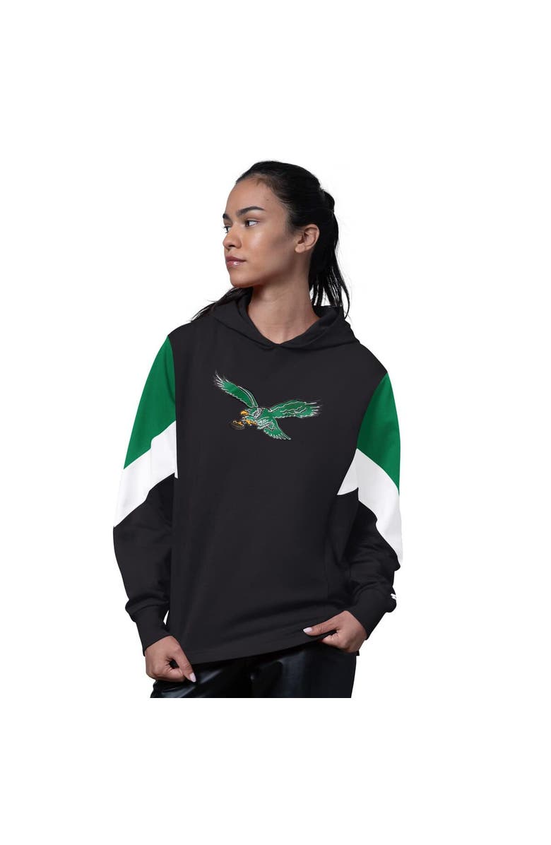 STARTER Women's Starter Black Philadelphia Eagles Scrimmage Hoodie, Main, color, Black