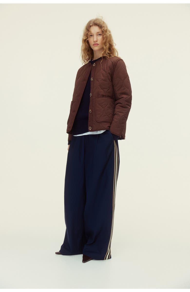 H&M Quilted Jacket, Alternate, color, Dark Brown