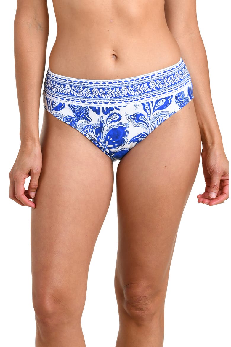 Botanical Brocade Bikini Bottoms, Main, color, LAPIS