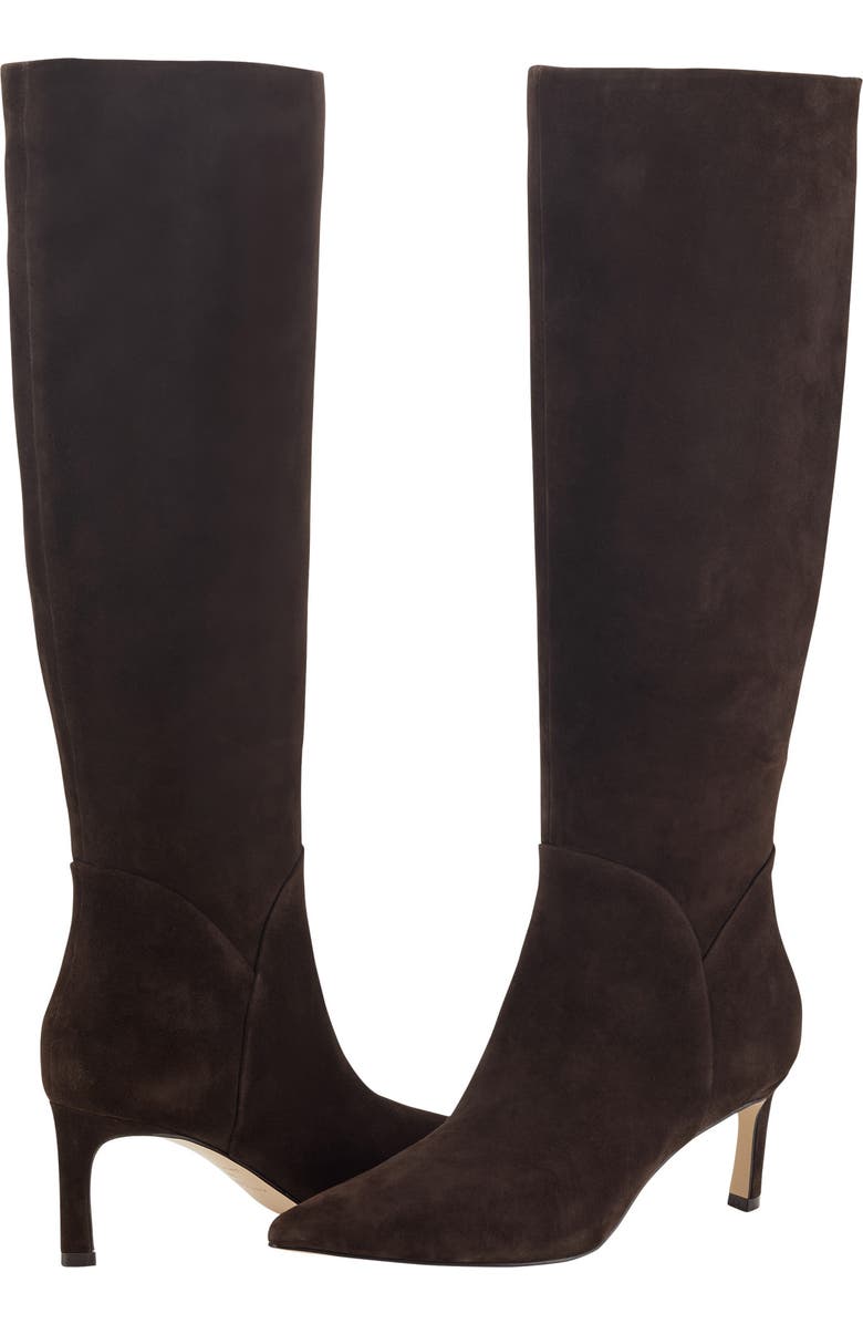 Marc Fisher LTD Sabrina Knee High Boot, Alternate, color, Dark Brown Seude