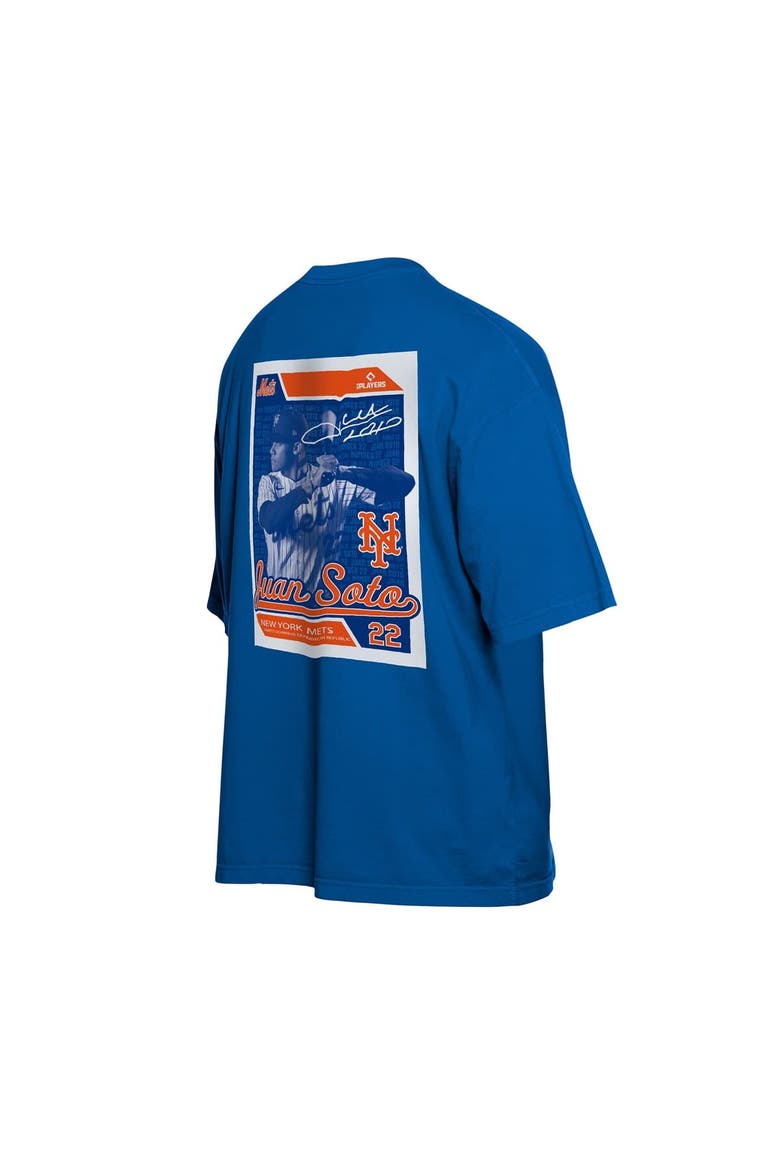 Men's New Era Juan Soto Blue New York Mets Card Player T-Shirt, Alternate, color, Blue