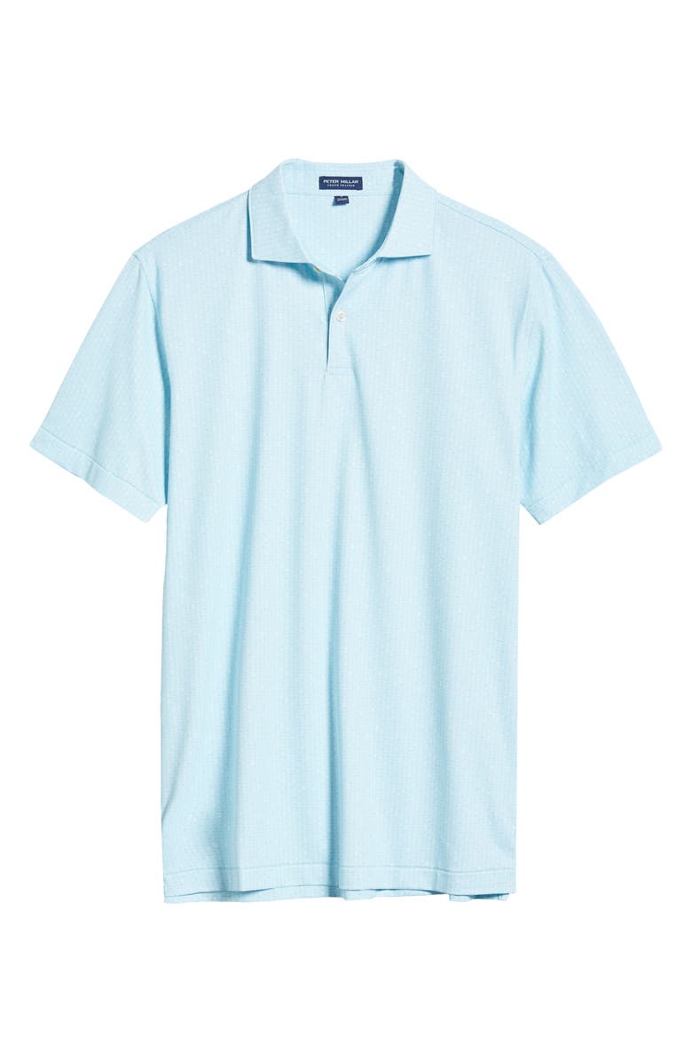 Peter Millar Harmon Tailored Fit Geo Print Performance Golf Polo, Alternate, color, 