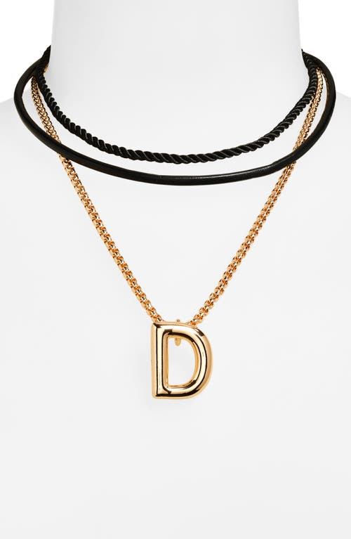 Open Edit Set Of 3 Interchangeable Initial Pendant Necklaces