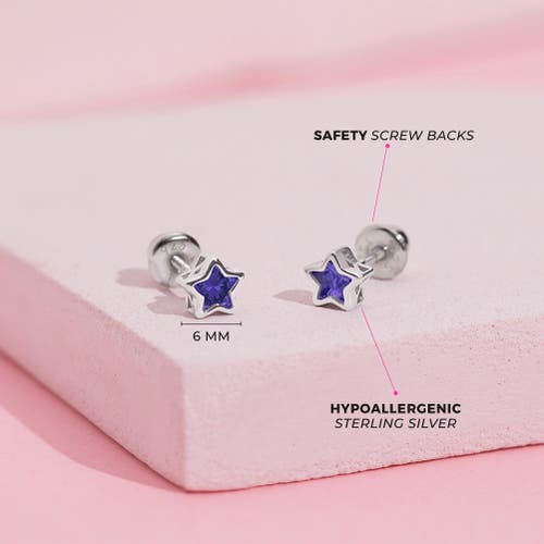 Shop In Season Jewelry Cubic Zirconia Birthstone Star Earrings In February