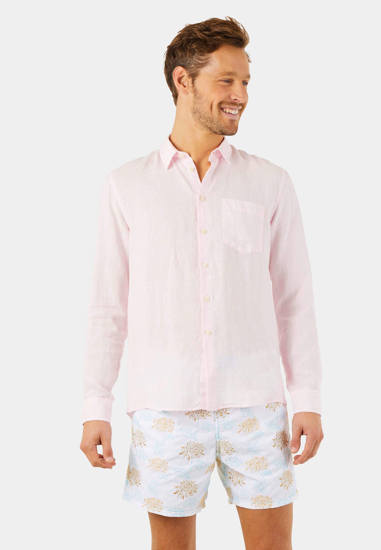 Men's Linen Solid Shirt - image 4