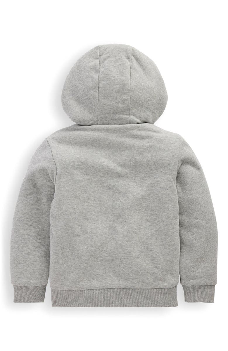 Mini Boden Kids' Reversible Hoodie, Alternate, color, Grey Marl