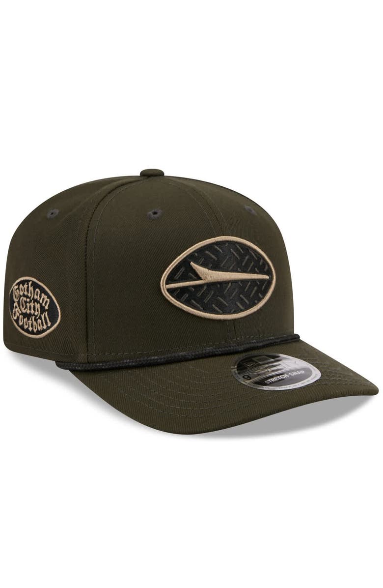 New Era Men's New Era  Gotham Green New York Jets 2025 Rivalries Collection Sideline 9SEVENTY Adjustable Hat, Main, color, Dark Green