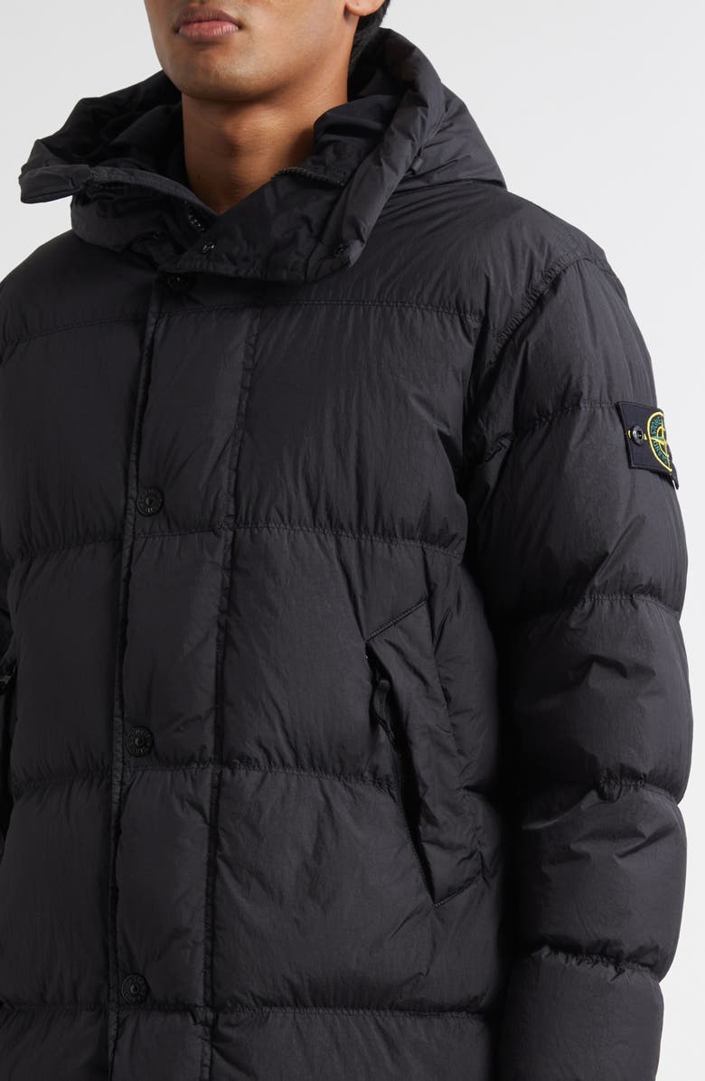 Stone Island Short Down Puffer Parka, Alternate, color, V0029 Black