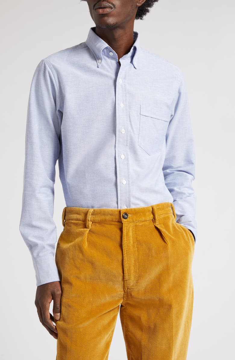 Drake's Oxford Cotton Button-Down Shirt, Main, color, 